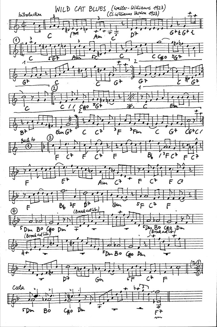 wild cat blues 1 leadsheet – book us for your next 20s or gatsby event